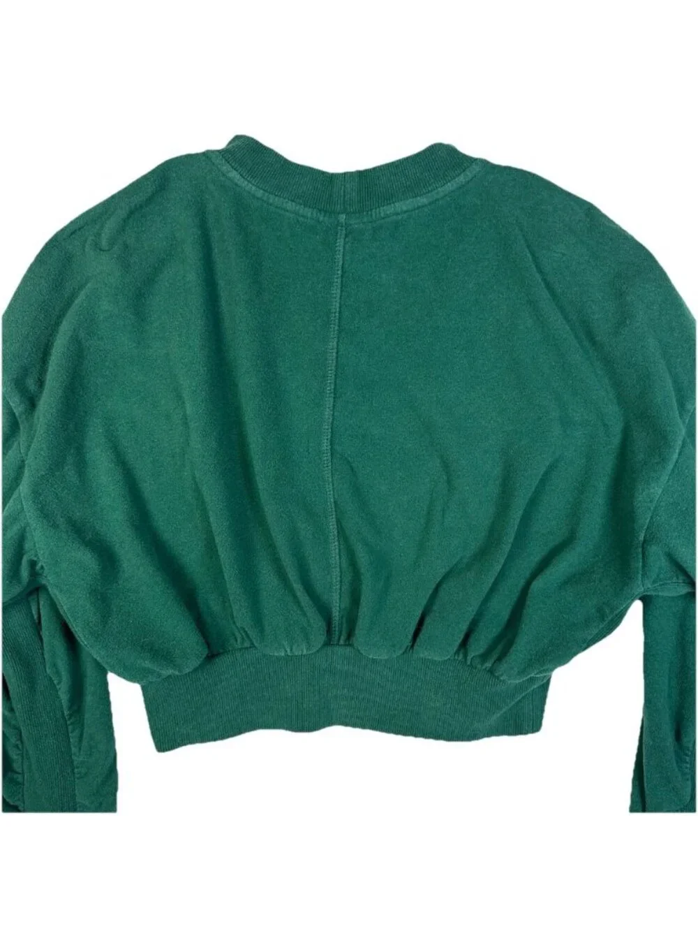 Sweaty Betty Women Green Size 6 Delight Crop Fleece Athleisure Sweatshirt